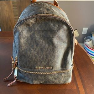 Leather backpack